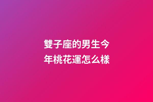 雙子座的男生今年桃花運怎么樣-第1張-星座運勢-玄機派