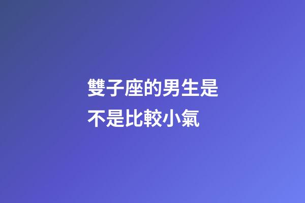 雙子座的男生是不是比較小氣-第1張-星座運勢-玄機派