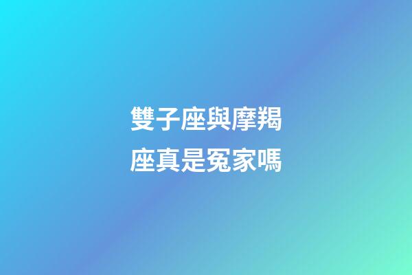 雙子座與摩羯座真是冤家嗎-第1張-星座運勢-玄機派