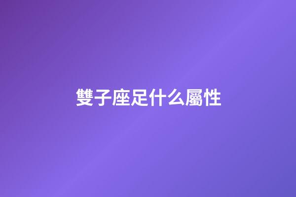 雙子座足什么屬性-第1張-星座運(yùn)勢(shì)-玄機(jī)派