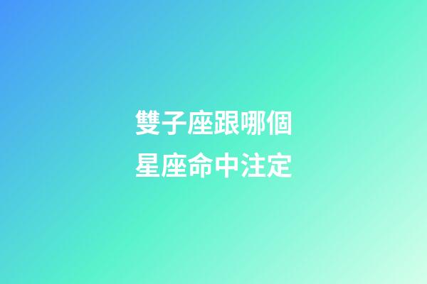 雙子座跟哪個星座命中注定-第1張-星座運勢-玄機派