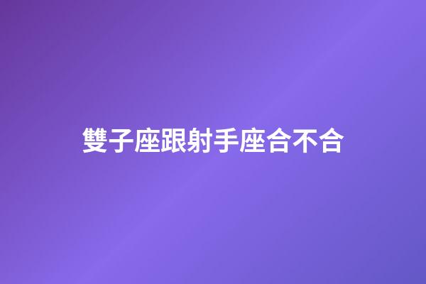 雙子座跟射手座合不合-第1張-星座運勢-玄機派