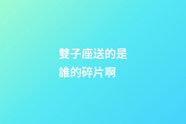 雙子座送的是誰的碎片啊-第1張-星座運勢-玄機派