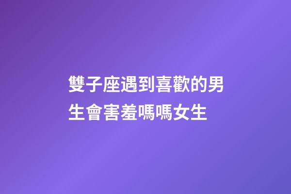 雙子座遇到喜歡的男生會害羞嗎嗎女生-第1張-星座運勢-玄機派