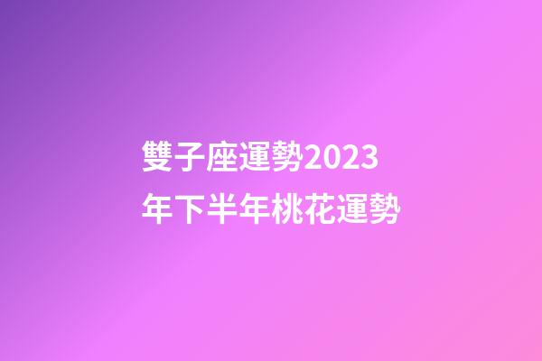 雙子座運勢2023年下半年桃花運勢-第1張-星座運勢-玄機派