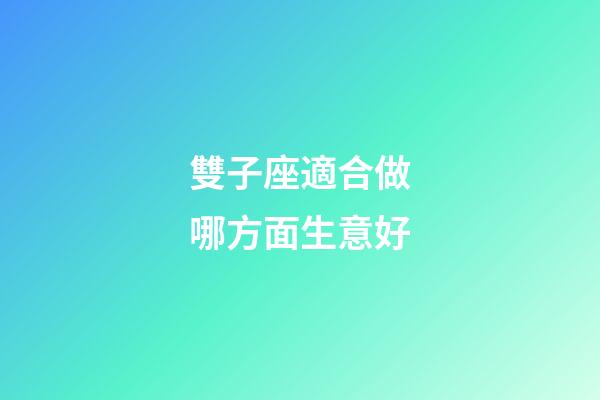 雙子座適合做哪方面生意好-第1張-星座運勢-玄機派