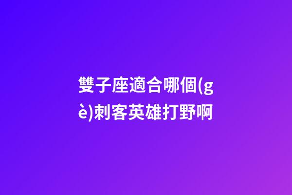 雙子座適合哪個(gè)刺客英雄打野啊-第1張-星座運(yùn)勢(shì)-玄機(jī)派