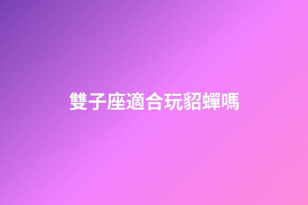 雙子座適合玩貂蟬嗎