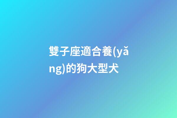 雙子座適合養(yǎng)的狗大型犬-第1張-星座運(yùn)勢-玄機(jī)派