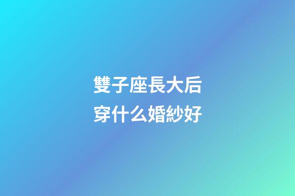 雙子座長大后穿什么婚紗好-第1張-星座運(yùn)勢-玄機(jī)派