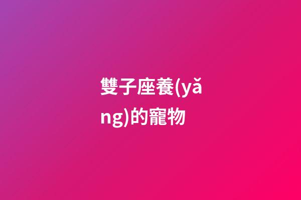 雙子座養(yǎng)的寵物-第1張-星座運勢-玄機派