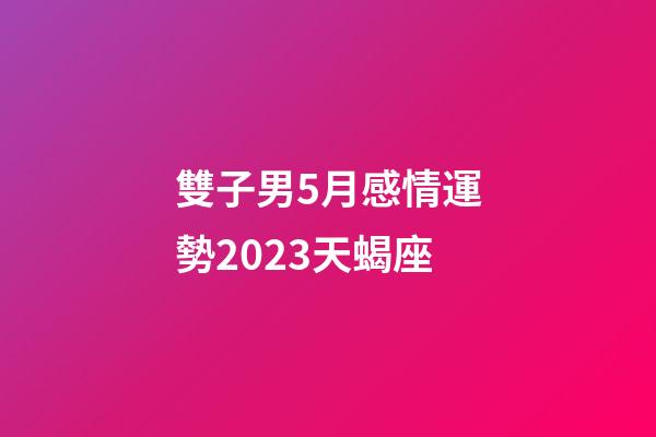 雙子男5月感情運勢2023天蝎座-第1張-星座運勢-玄機派