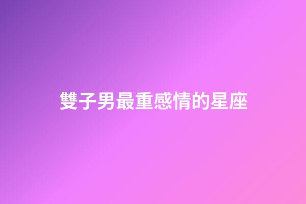 雙子男最重感情的星座-第1張-星座運勢-玄機派