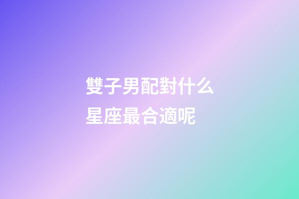 雙子男配對什么星座最合適呢-第1張-星座運勢-玄機派