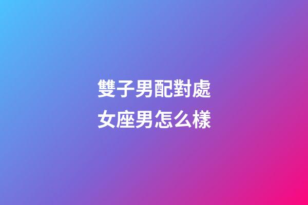 雙子男配對處女座男怎么樣-第1張-星座運勢-玄機派