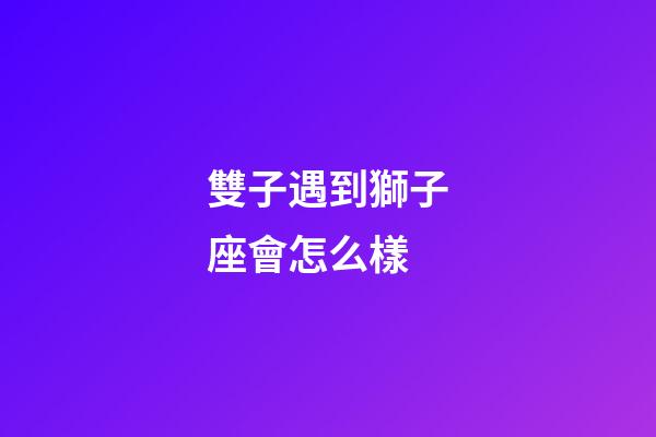 雙子遇到獅子座會怎么樣-第1張-星座運勢-玄機派