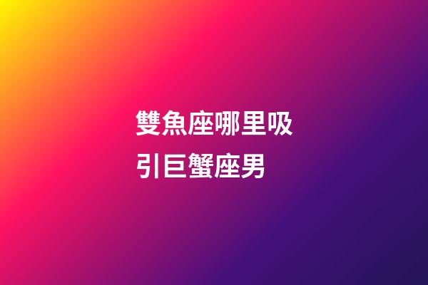 雙魚座哪里吸引巨蟹座男-第1張-星座運勢-玄機派