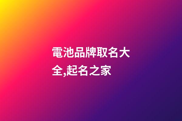 電池品牌取名大全,起名之家-第1張-商標起名-玄機派