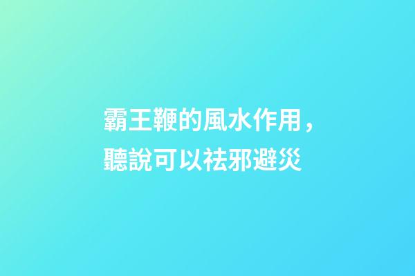 霸王鞭的風水作用，聽說可以祛邪避災