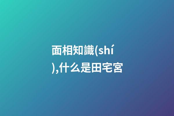 面相知識(shí),什么是田宅宮