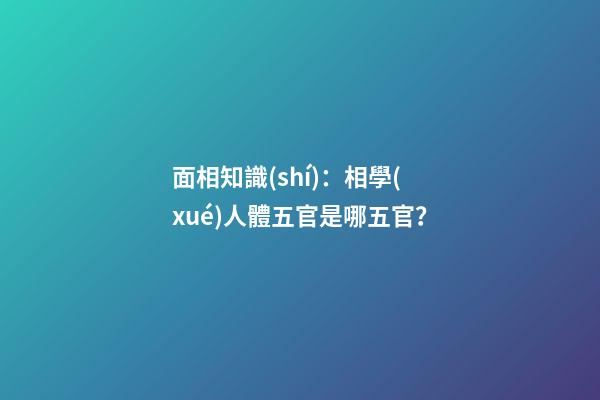 面相知識(shí)：相學(xué)人體五官是哪五官？