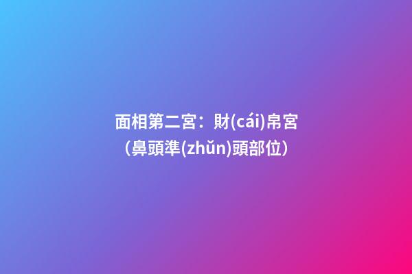 面相第二宮：財(cái)帛宮（鼻頭準(zhǔn)頭部位）