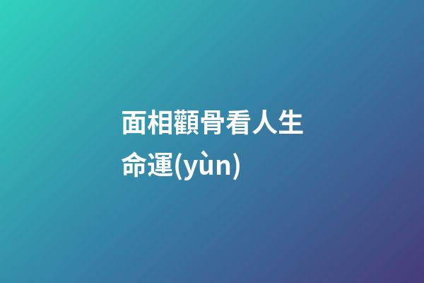 面相顴骨看人生命運(yùn)