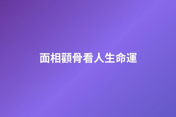 面相顴骨看人生命運