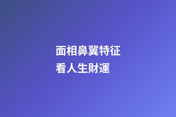 面相鼻翼特征看人生財運