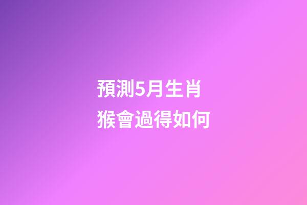 預測5月生肖猴會過得如何
