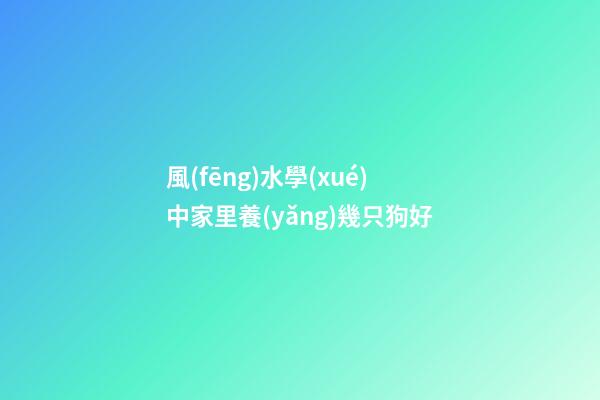 風(fēng)水學(xué)中家里養(yǎng)幾只狗好