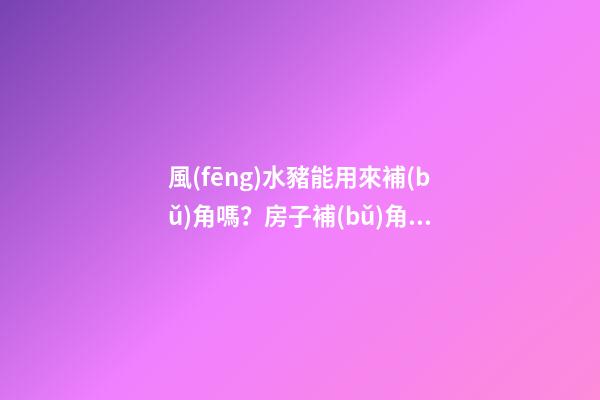 風(fēng)水豬能用來補(bǔ)角嗎？房子補(bǔ)角方法有哪些？