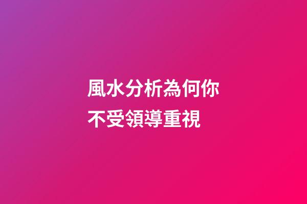 風水分析為何你不受領導重視