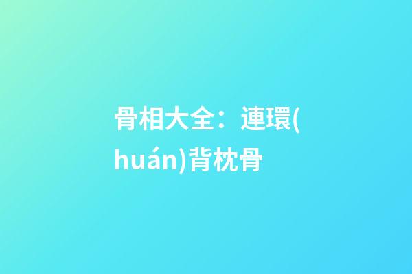 骨相大全：連環(huán)背枕骨