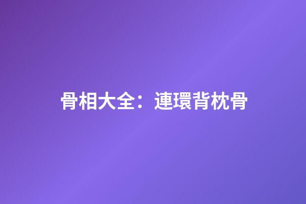 骨相大全：連環背枕骨