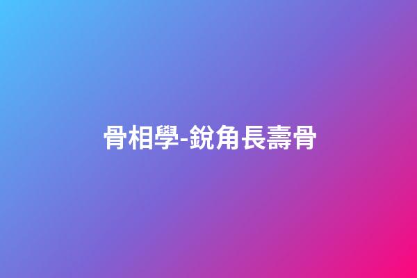 骨相學-銳角長壽骨
