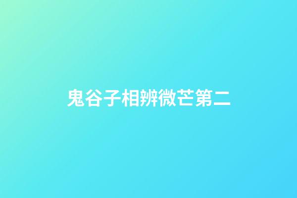 鬼谷子相辨微芒第二