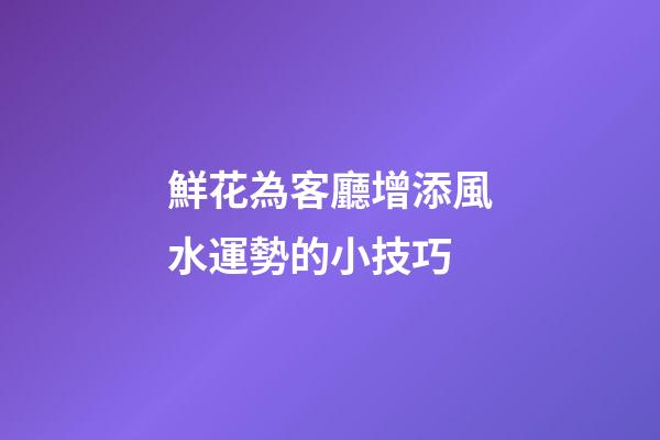 鮮花為客廳增添風水運勢的小技巧