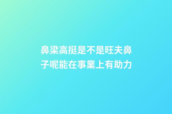 鼻梁高挺是不是旺夫鼻子呢?能在事業上有助力