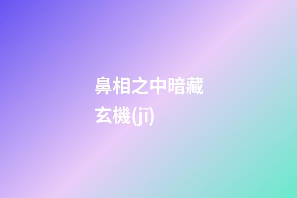 鼻相之中暗藏玄機(jī)