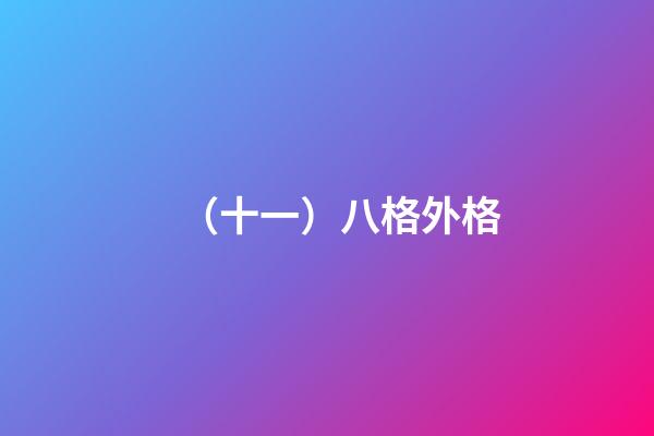 （十一）八格外格